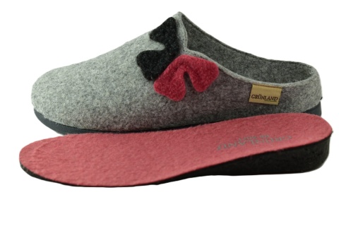 GRUNLAND CIABATTA DONNA S. GRIGIO kapcie szare