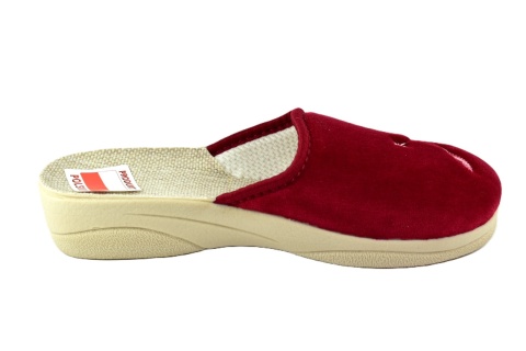 PAN kapcie damskie 20-04 bordowe
